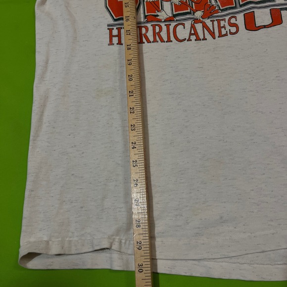 Vintage University of Miami Hurricanes T Shirt Mens XL Football 90s Sports - Picture 5 of 7